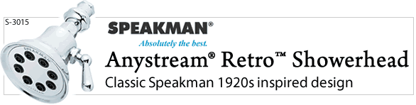 Speakman Anystream Retro Shower Head - Inspired by the original 1920's design.